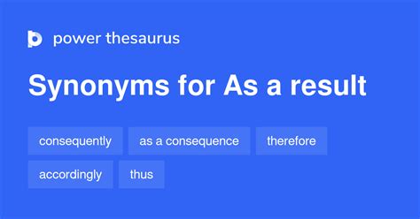 result in thesaurus.